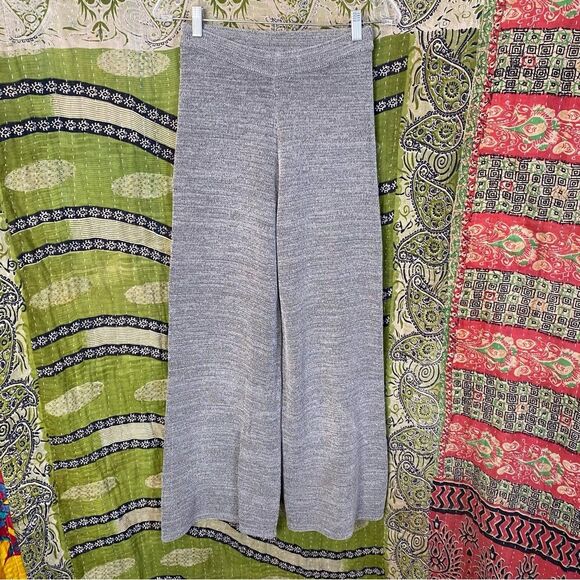 Rare Simon Miller Heather Gray Knit Wide Leg Pants Size Medium - Picture 1 of 16